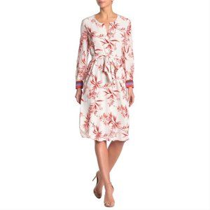Joie Jeanee Floral-Print Button-Front 3/4-Sleeve Dress